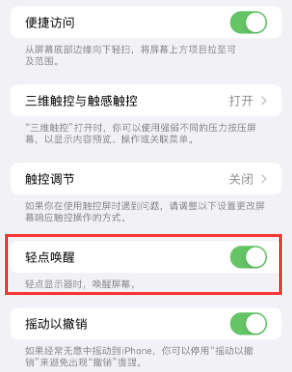 聂荣苹果授权维修站分享iPhone轻点无法唤醒怎么办 