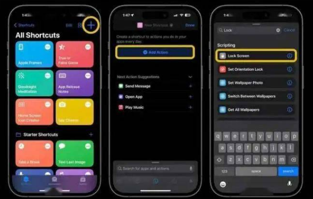 聂荣苹果14锁屏维修店分享iPhone14升级iOS16.4后如何创建锁屏快捷方式 